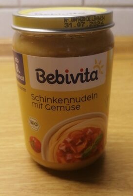 Bio Bebivita Schinkennudeln mit Gemüse-Allerlei ab 8.Monat 220g