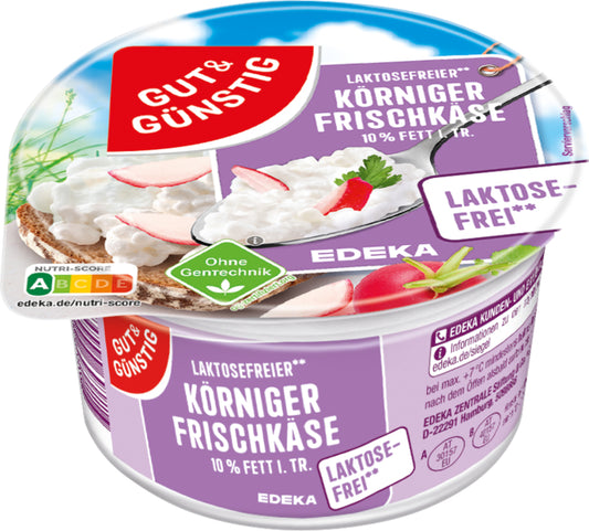 GUT&GÜNSTIG Körniger Frischkäse laktosefrei 200g VLOG