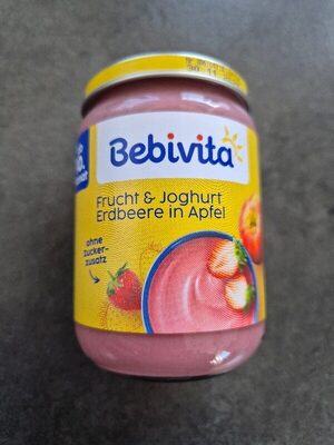 Bio Bebivita Frucht Joghurt Erdbeere in Apfel 190g