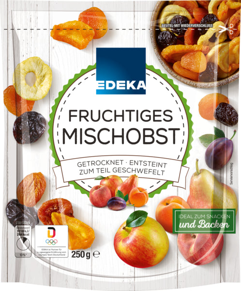 EDEKA Mischobst getrocknet,geschwefelt,entsteint 250g