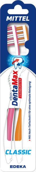 EDEKA elkos DentaMax Zahnbürste Classic mittel 2ST