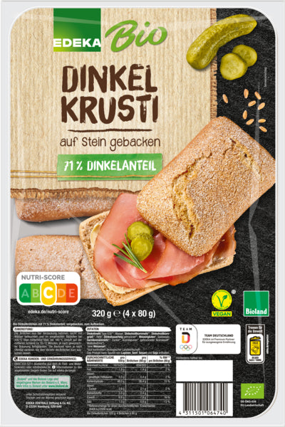 Bio EDEKA Dinkelbrötchen 320g