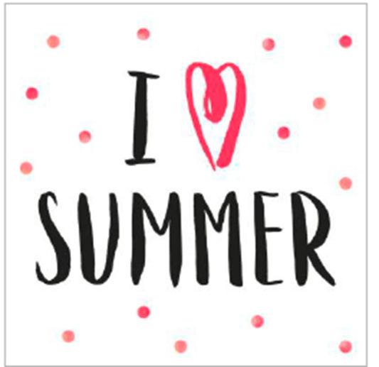 GUT&GÜNSTIG Servietten I Love Summer 33x33cm 40ST