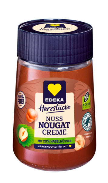 EDEKA Herzstücke Nuss Nougat Creme Palmfrei 400g