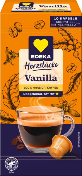 EDEKA Herzstücke Kaffeekapseln Neskom Vanille 50g
