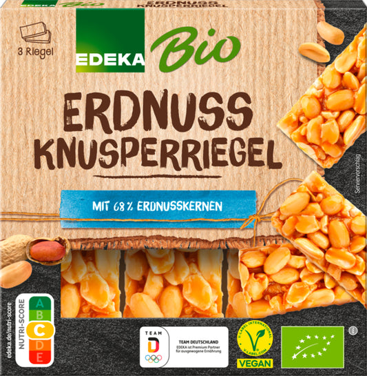 Bio EDEKA Knusperriegel Erdnuss 3x25g