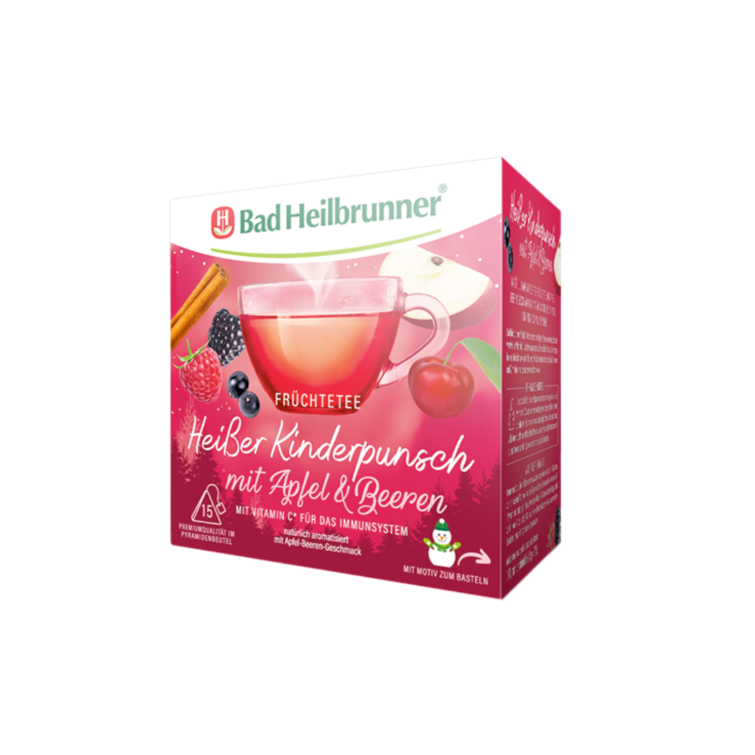 Bio Bad Heilbrunner Heißer Kinderpunsch mit Apfel&Beeren 12ST 30g