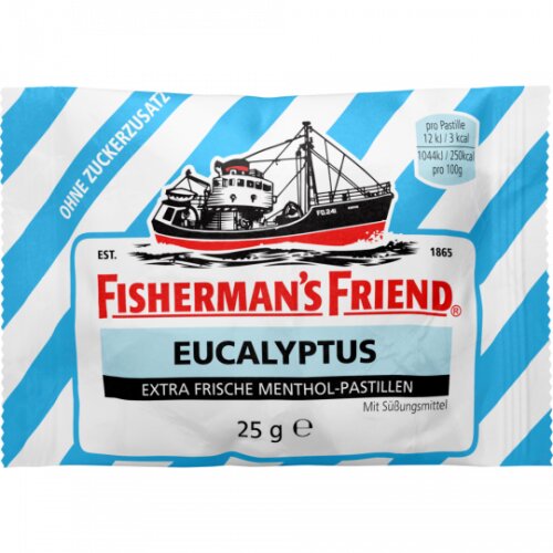 Fishermans Friend Eucalyptus ohne Zuckerzusatz 25g