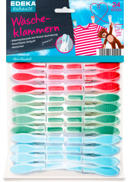 EDEKA zuhause Wäscheklammern softtouch 24ST