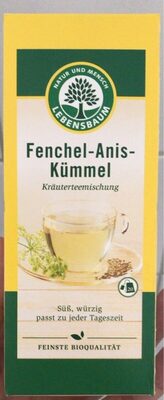 Bio Lebensbaum Fenchel-Anis-Kümmel-Tee 20x2,5g