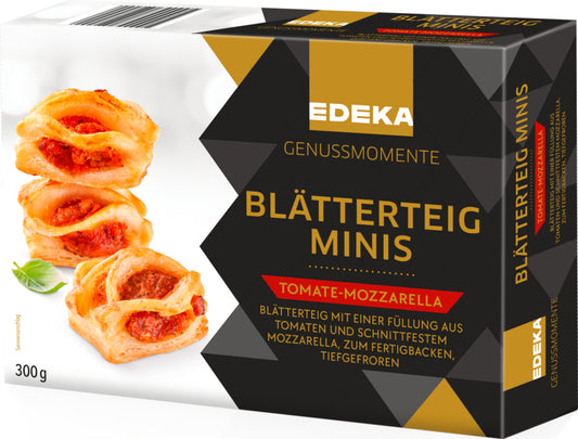 EDEKA Genussmomente Blätterteigminis Tomate&Mozzarella 300g