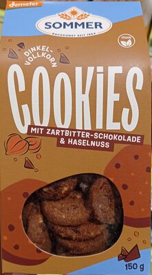 Demeter Sommer Dinkel Cookies mit Zartbitter-Schokolade & Haselnuss 150g