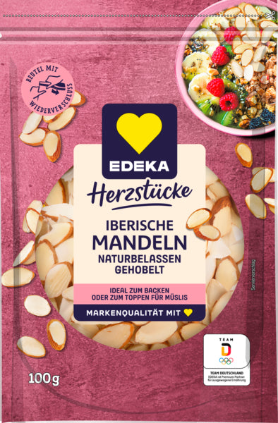 EDEKA Herzstücke Iberische Mandeln naturell gehobelt 100g
