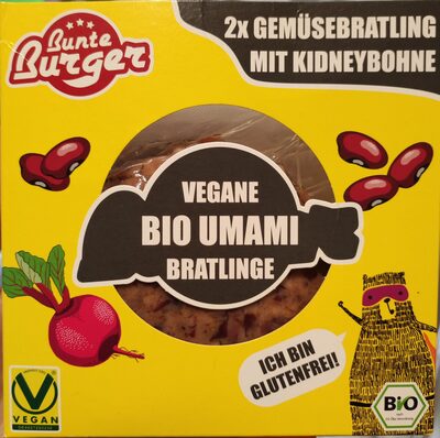 Bio Bunte Burger Vegane Umami Bratlinge 2ST 160g