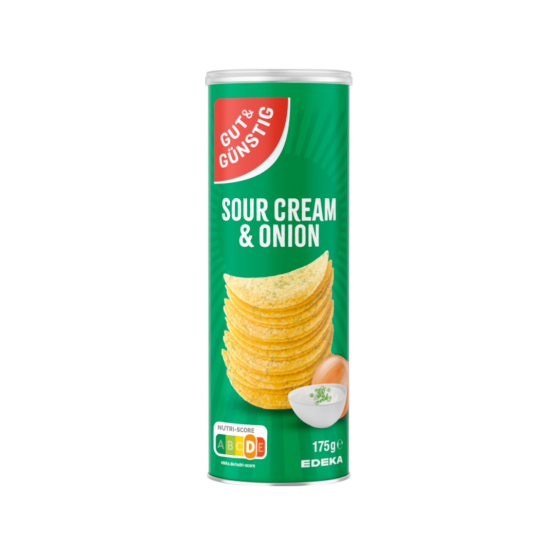 GUT&GÜNSTIG Stapelchips Sour Cream&Onion 175g