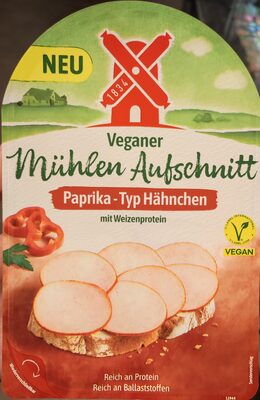 Rügenwalder Veganer Mühlen Aufschnitt Paprika Typ Hähnchen 70g