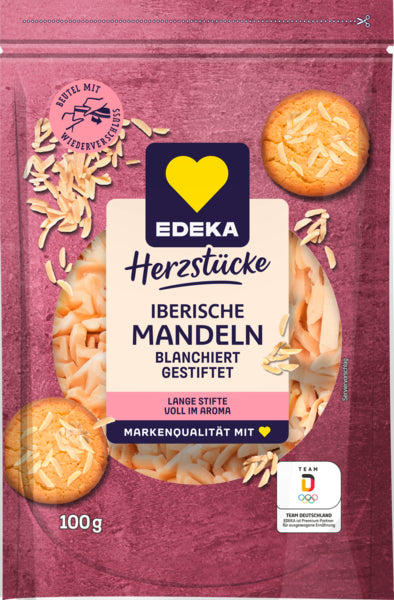 EDEKA Herzstücke Iberische Mandeln blanchiert gestiftelt 100g