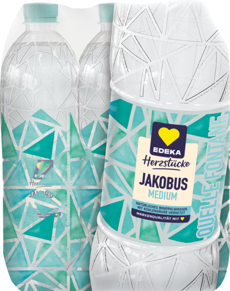 EDEKA Herzstücke Mineralwasser medium 0,5l DPG