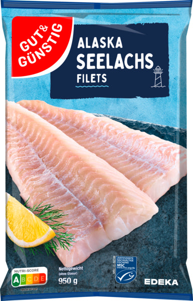 MSC GUT&GÜNSTIG Alaska Seelachsfilet 950g