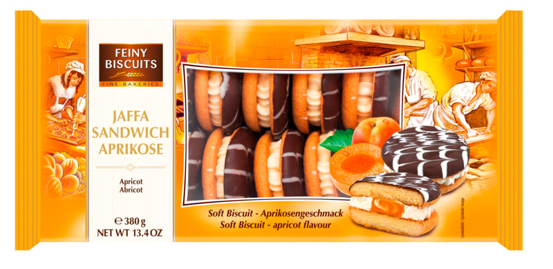 Feiny Biscuits Jaffa Sandwich Sahne-Aprikose 380g