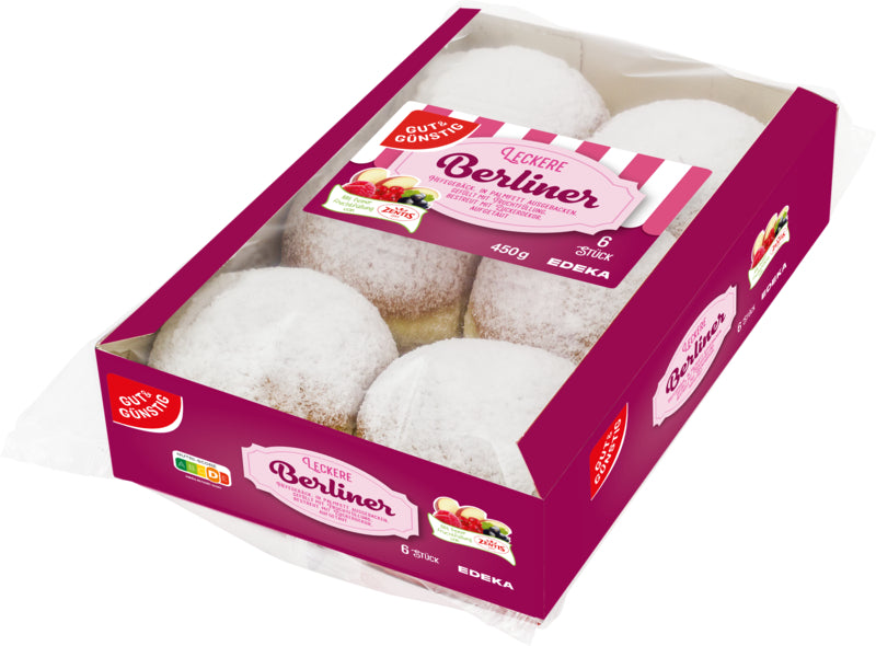 GUT&GÜNSTIG Berliner Mehrfrucht 6ST 450g