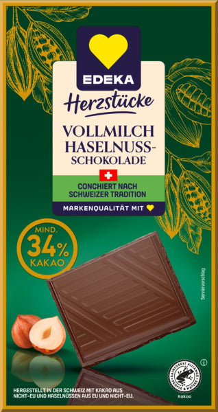 EDEKA Herzstücke Vollmilch Haselnuss 100g