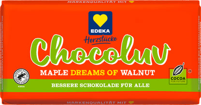 EDEKA Herzstücke Walnuss Ahornsirtup Vollmilch 150g