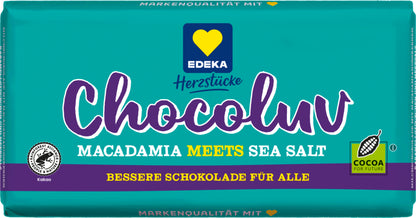 EDEKA Herzstücke Macadamia Meersalz Vollmilch 150g