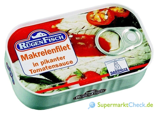 Rügen Fisch Makrelenfilets in pikanter Tomatensauce 125g