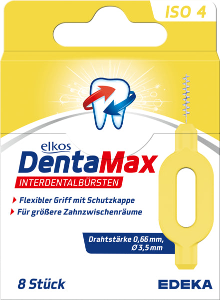 EDEKA elkos DentaMax Interdentalbürsten ISO4 gelb 8ST