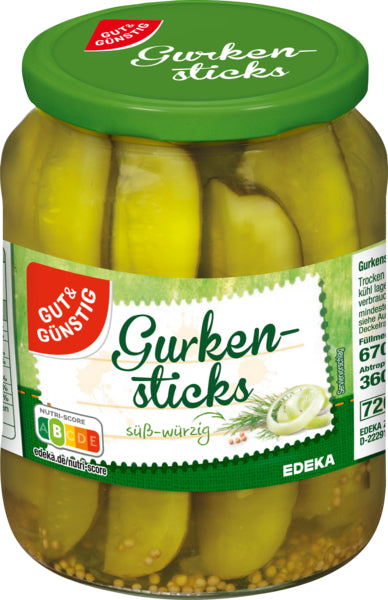 GUT&GÜNSTIG Gurkensticks 670g