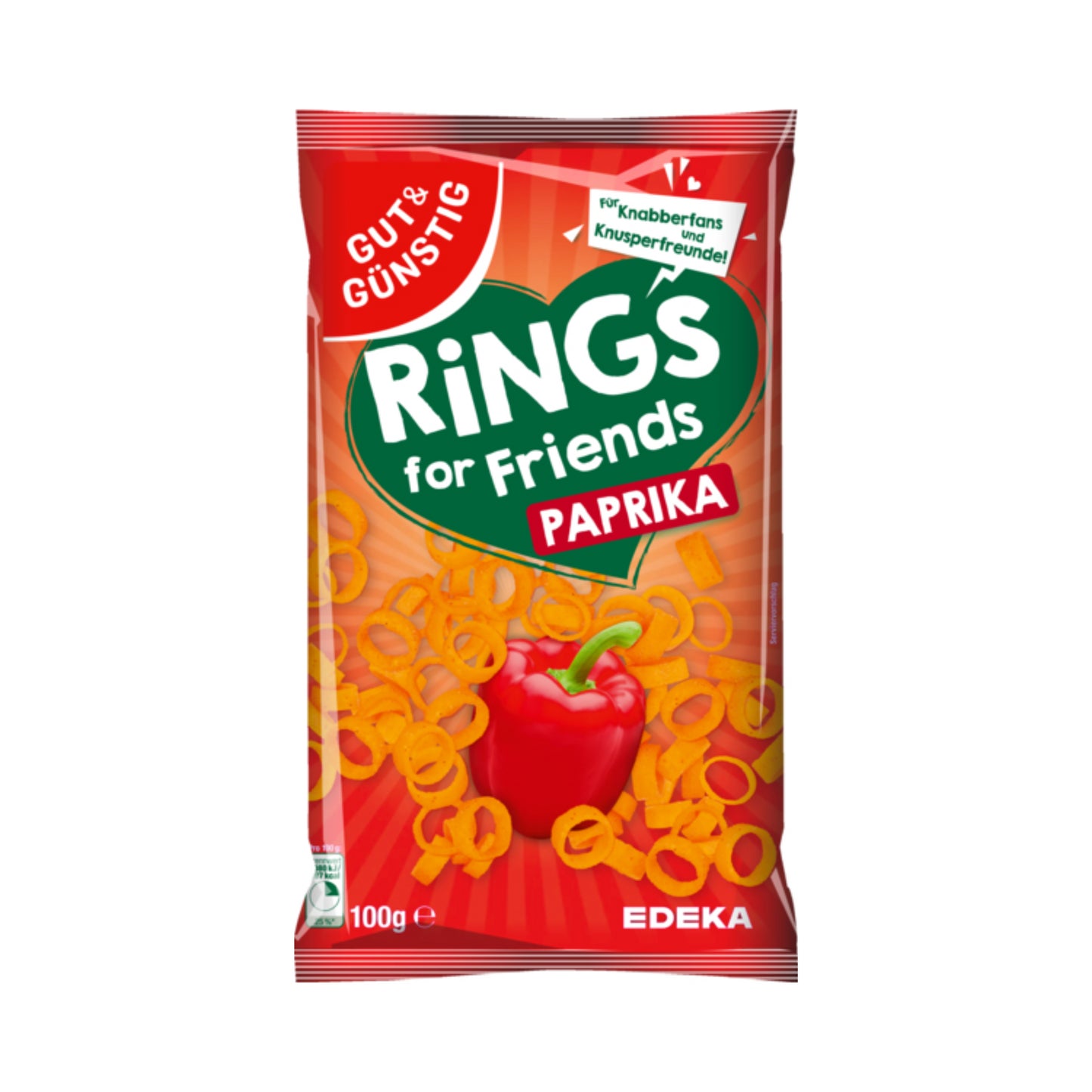 GUT&GÜNSTIG Kartoffelringe Paprika 100g