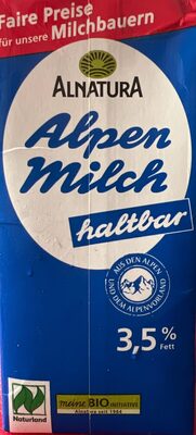 Bio Alnatura Naturland Haltbare Alpenmilch 3,5% 1l