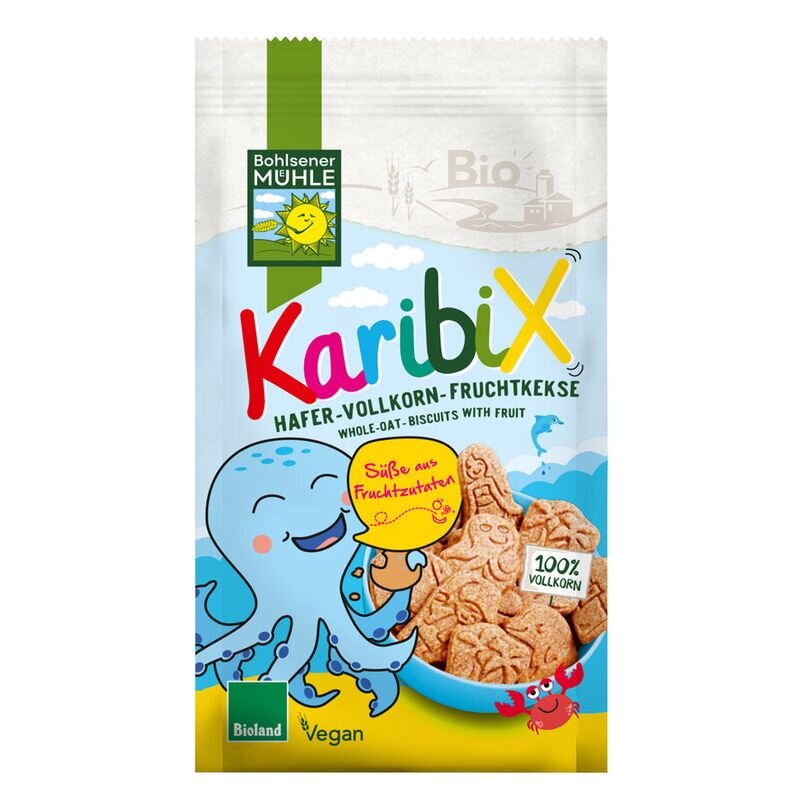 Bio Bohlsener Mühle Karibix Hafer-Vollkorn-Fruchtkekse 125g