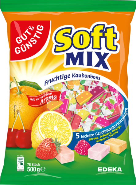 GUT&GÜNSTIG Soft Mix Kaubonbons 500g