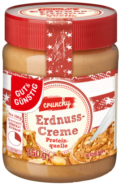 GUT&GÜNSTIG Erdnusscreme Crunchy 350g