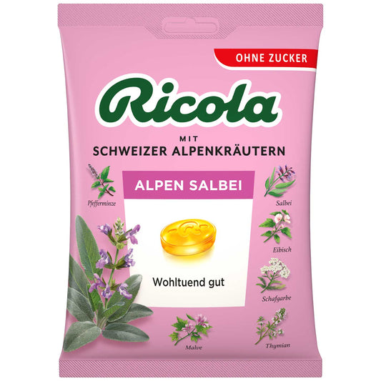 Ricola Alpen Salbei Hustenbonbons ohne Zucker 75g