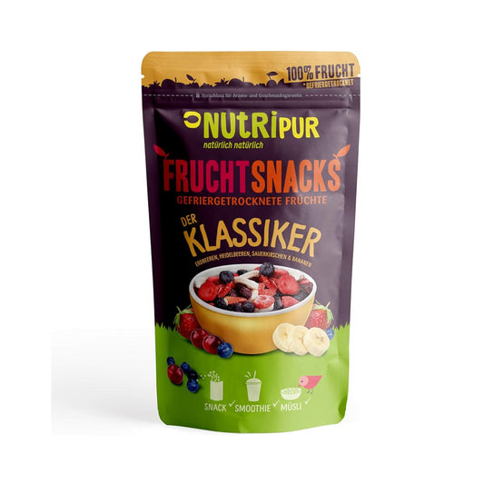 FruchtSnacks Smoothie-Mix Klassiker gefriergetrocknete Früchte für Smoothies, Müsli oder Joghurt 25g