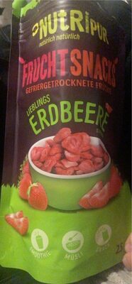 FruchtSnacks Erdbeeren Scheiben gefriergetrocknet für Smoothies, Müsli oder Joghurt 25g