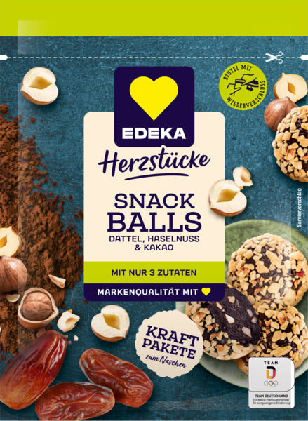 EDEKA Snack Balls Datteln Haselnuss Kakao 145g