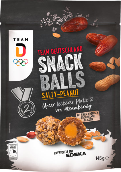 EDEKA Snack Balls mit Erdnuss Dattel Mandel Salz 145g