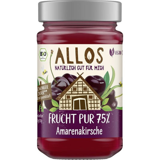 Bio Allos Frucht Pur 75% Amarenakirsche 250g