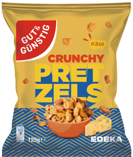 GUT&GÜNSTIG Crunchy Pretzel Cheddar Cheese 125g