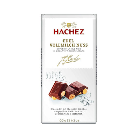 Hachez Chocolade mit ganzen Nüssen EV 100g