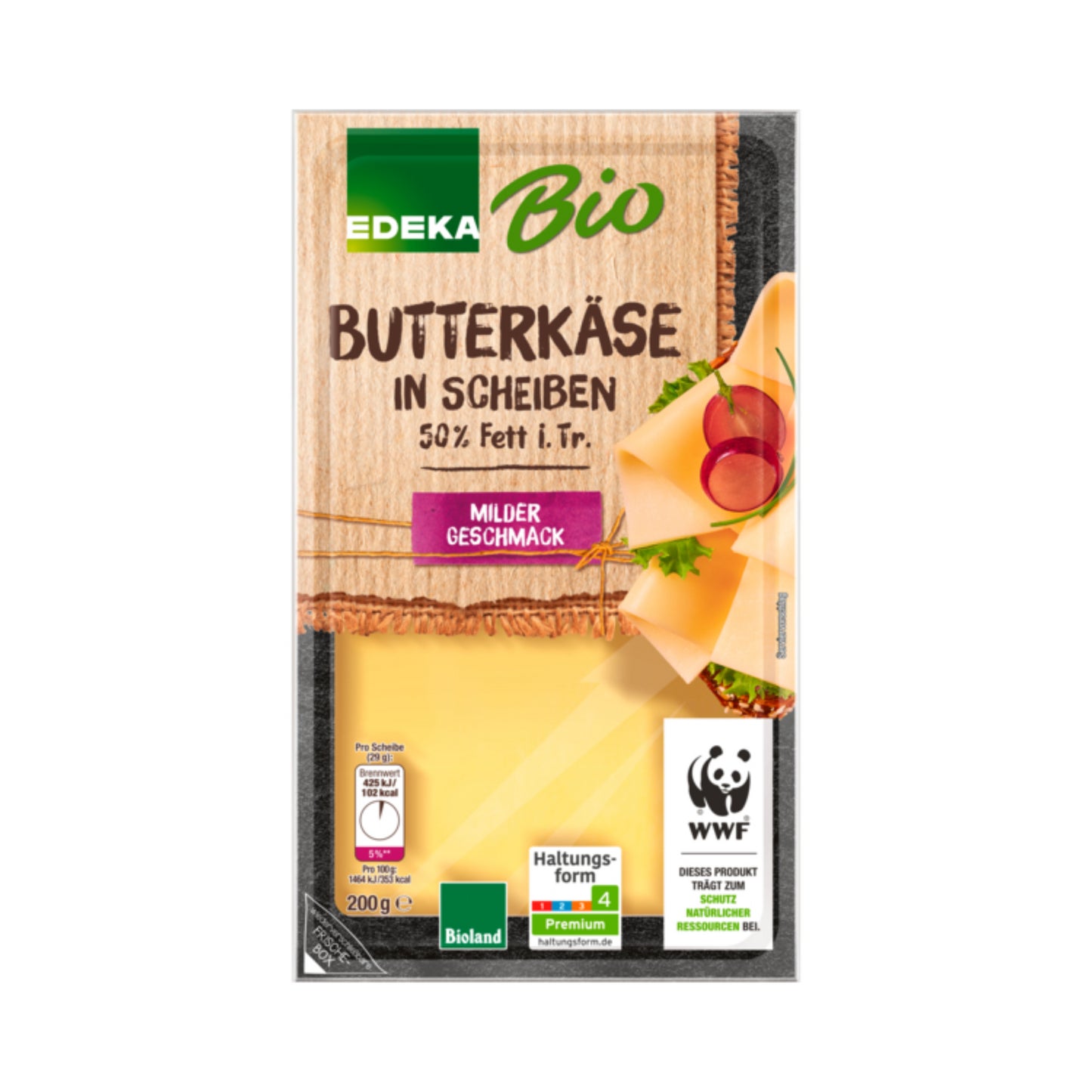 Bio EDEKA Butterkäse 50% in Scheiben 200g