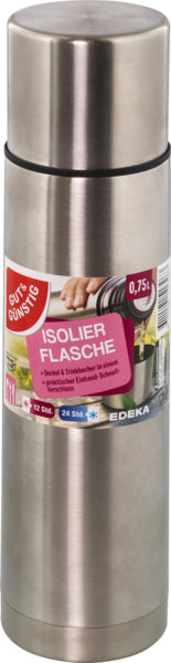 GUT&GÜNSTIG Isolierflasche Edelstahl 0,75l