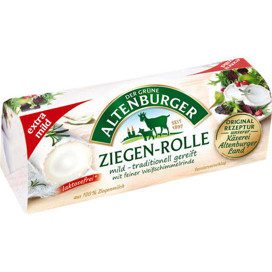 Der Grüne Altenburger Ziegen-Camembert Rolle 45% Vollfettstufe 150g