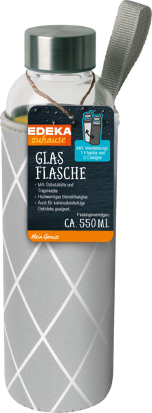 EDEKA zuhause Glasflasche grau 550ml