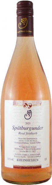 Rheinhessen Spätburgunder Rose QbA feinherb 0,75l