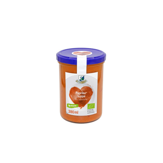 Bio Kiebitzhof Paprika-Suppe mit Süßkartoffel 380ml